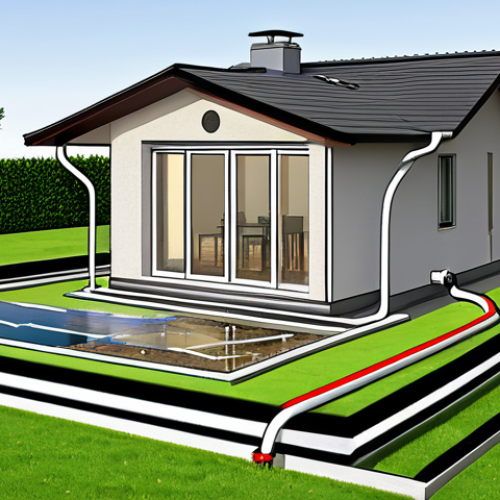 Geothermal System Diagram**

"A detailed, professional diagram illustrating a closed-loop vertical geothermal system installed beneath a fully landscaped Italian garden. The diagram should show the underground piping, heat pump, and connections to a modern, energy-efficient home. Include annotations in Italian explaining the process of heat exchange. Safe for work, appropriate content, educational, technical illustration, fully clothed, professional."

**